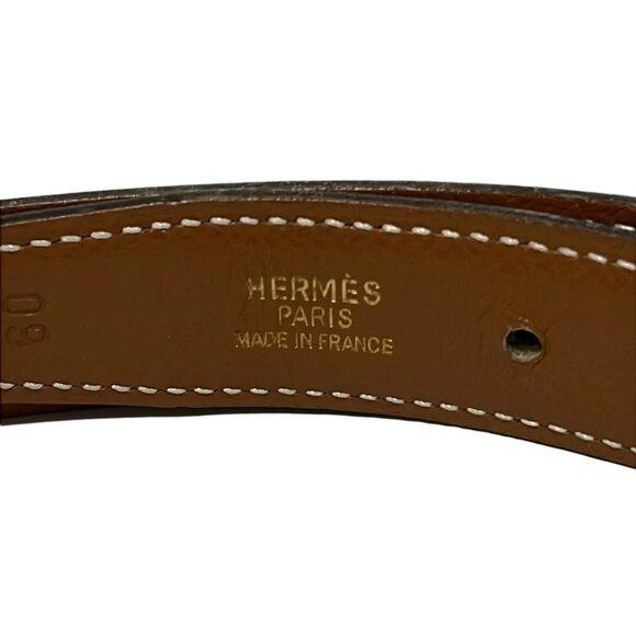 HERMES H Belt - Black Box Calf Square B Belt 524-060425 - Picture 8 of 8